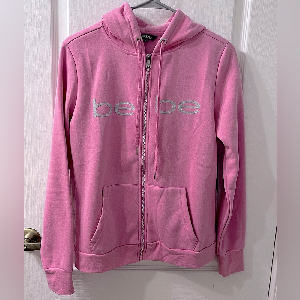 Bebe Sport | Baby Pink Y2K Activewear Hoodie